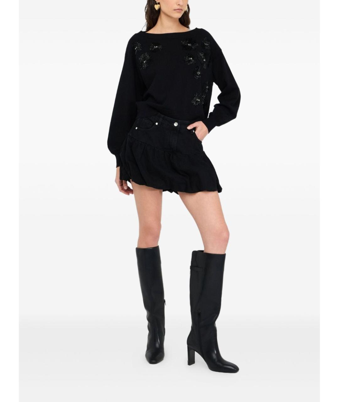 LIU JO Черный вискозный джемпер / свитер, фото 5