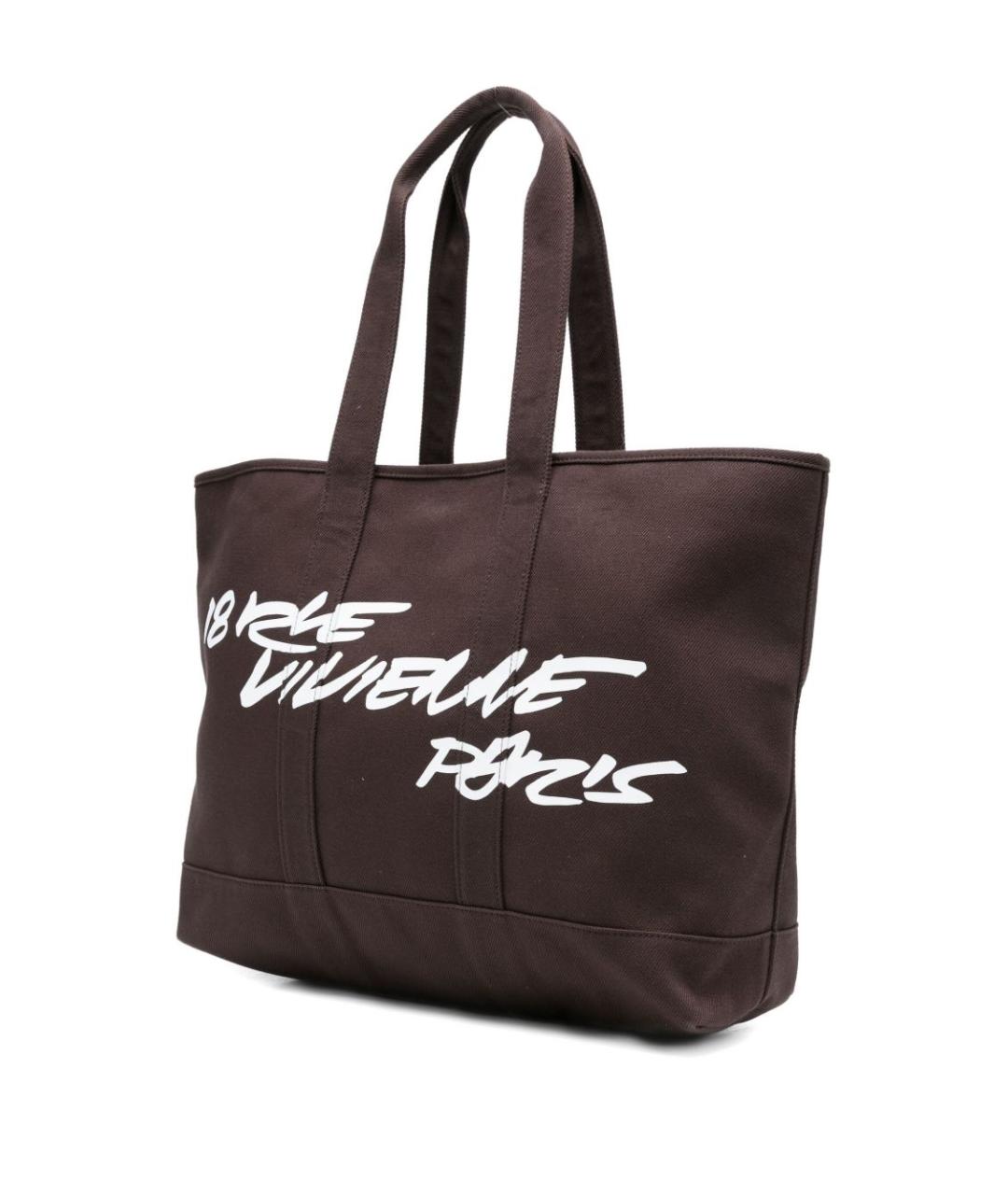 KENZO Коричневая хлопковая сумка тоут, фото 3