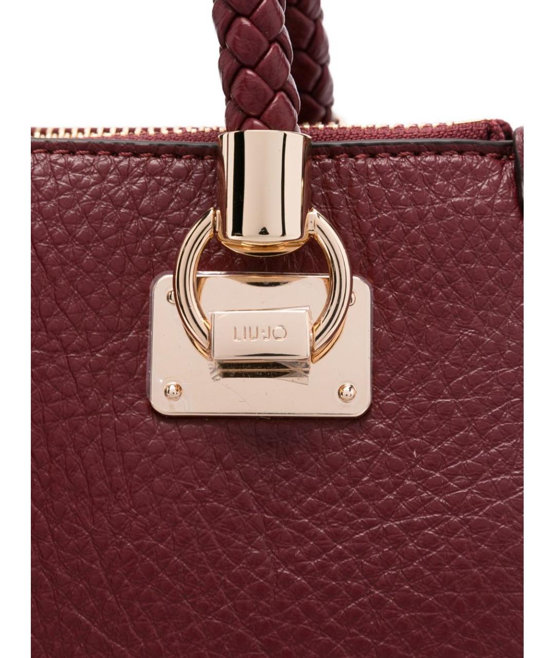 LIU JO Бордовая сумка с короткими ручками из искусственной кожи, фото 2