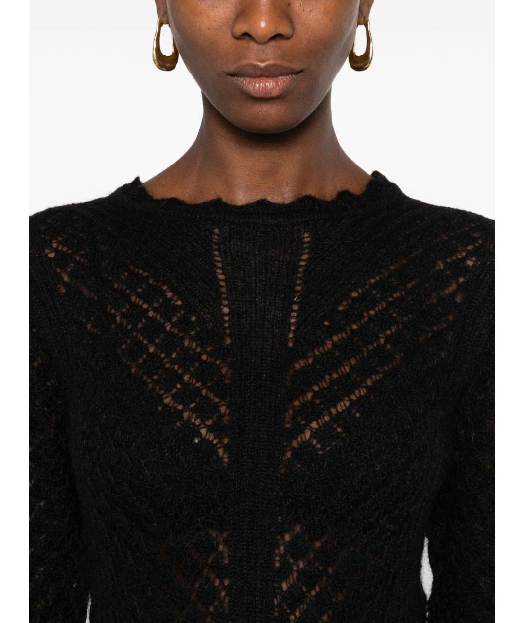 TWIN-SET Черный полиамидовый джемпер / свитер, фото 4