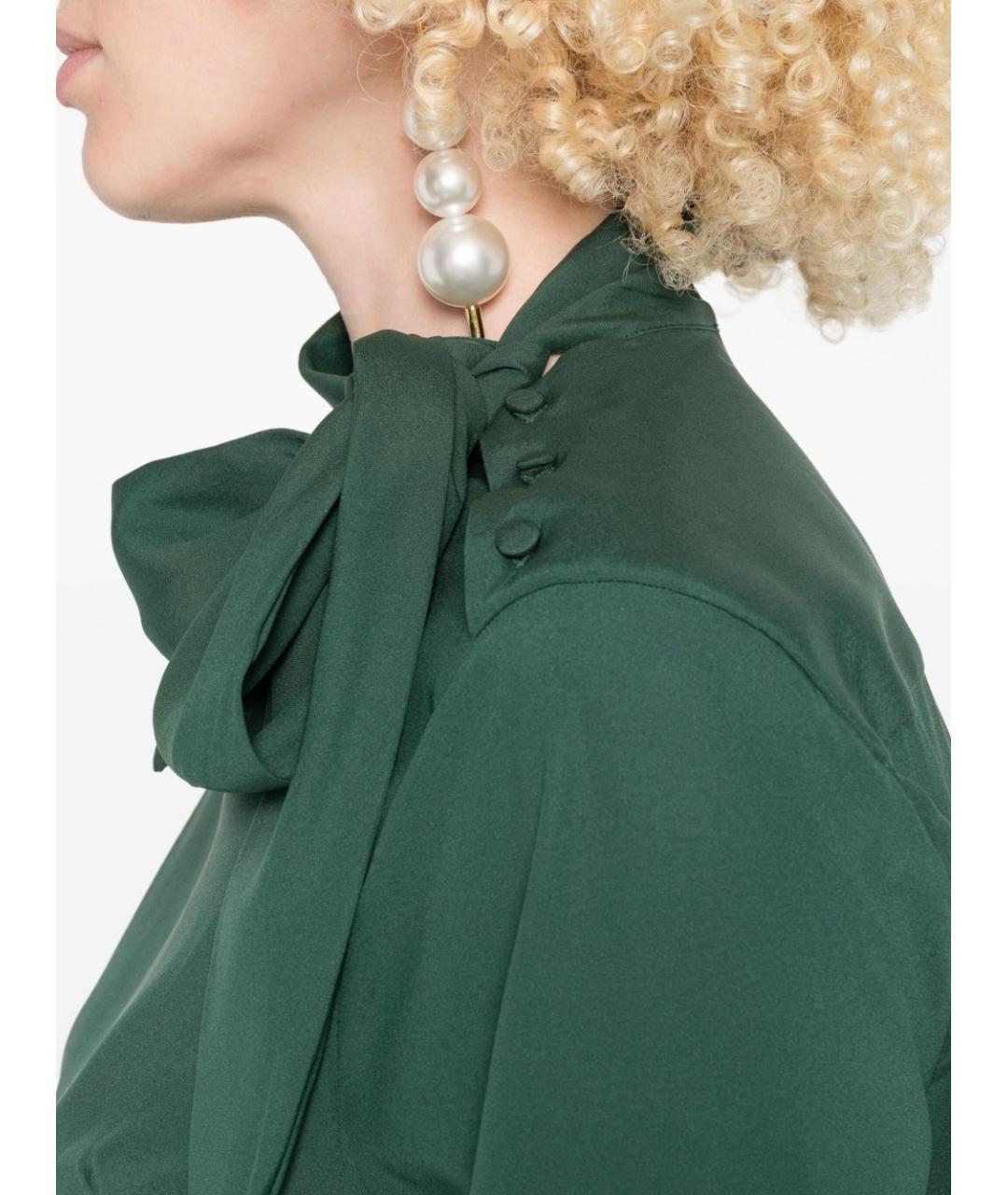 ERMANNO SCERVINO Зеленая шелковая блузы, фото 3