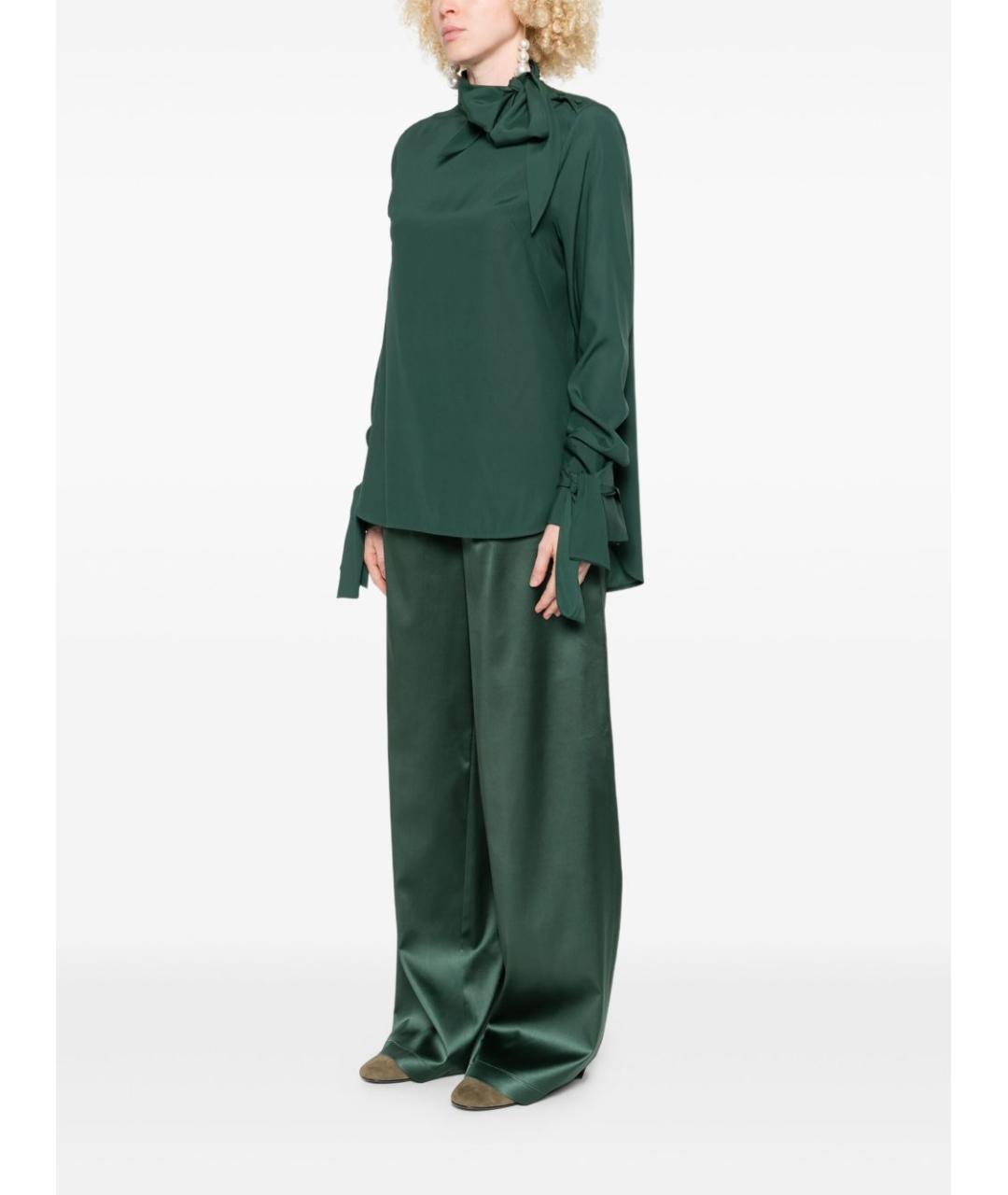 ERMANNO SCERVINO Зеленая шелковая блузы, фото 5