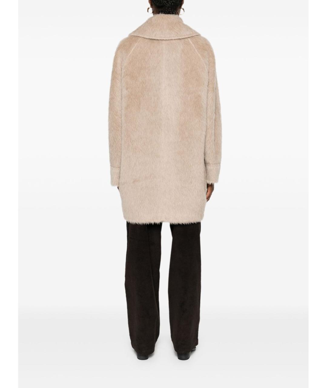TAGLIATORE Бежевое шерстяное пальто, фото 5