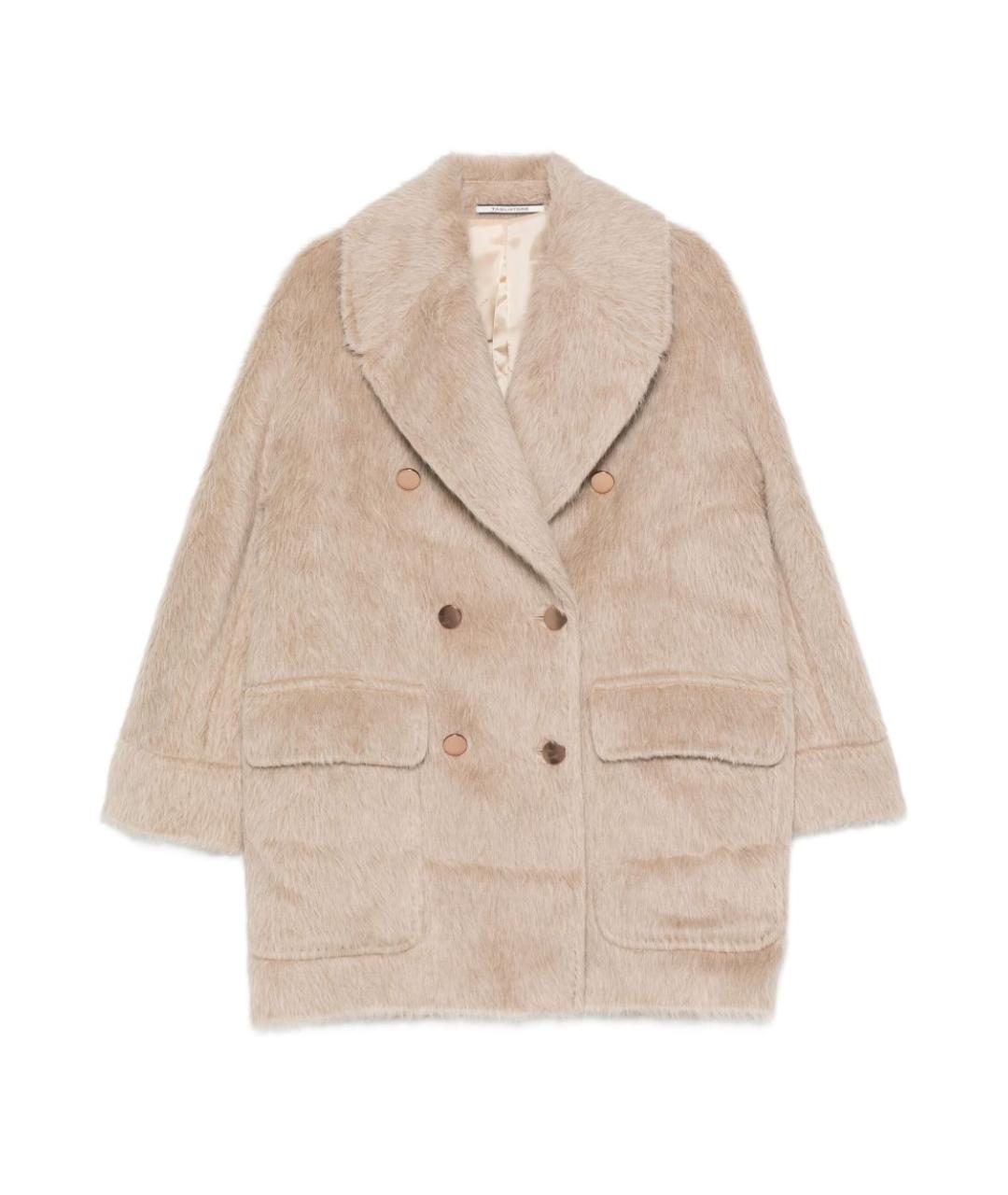 TAGLIATORE Бежевое шерстяное пальто, фото 1