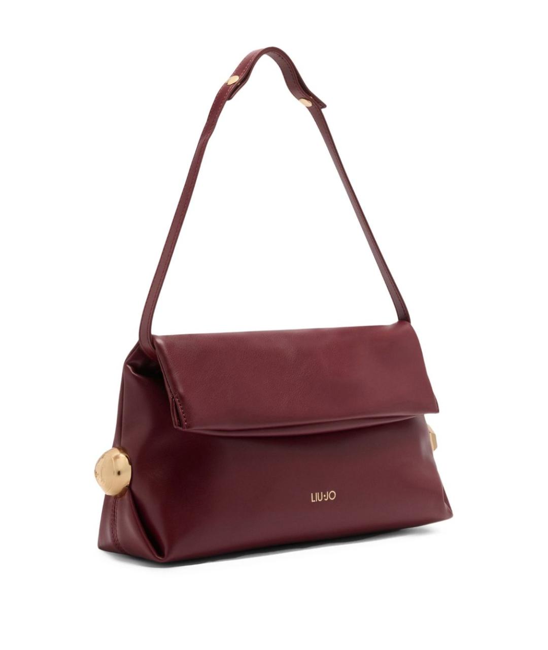 LIU JO Бордовая сумка с короткими ручками из искусственной кожи, фото 3