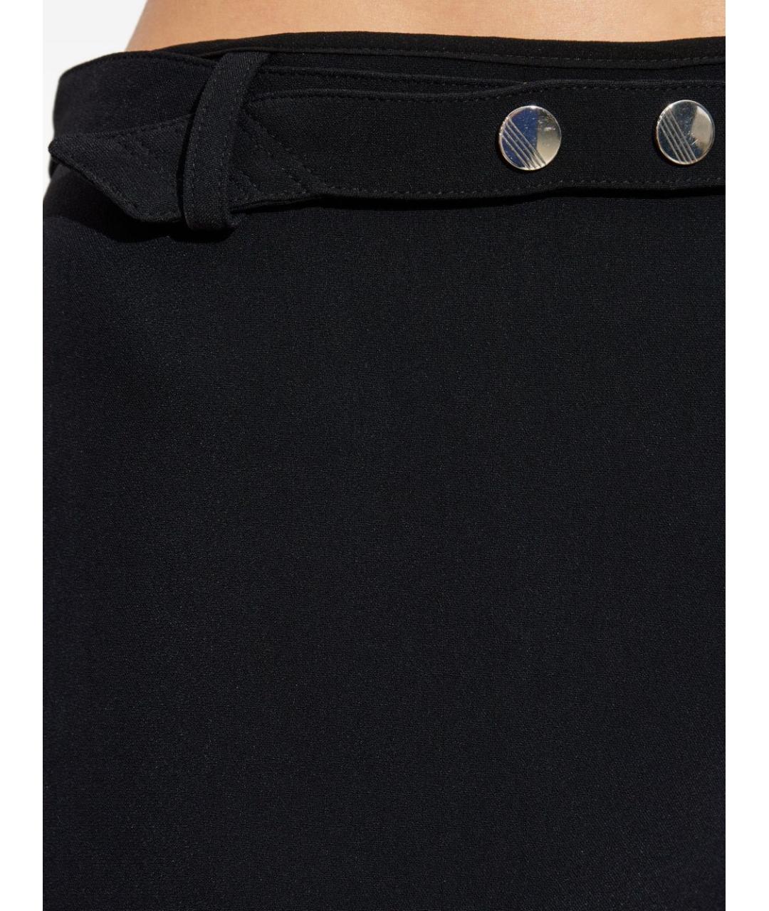 THE ATTICO Черная ацетатная юбка мини, фото 2