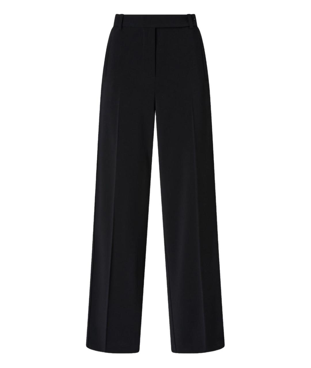 PINKO Черные полиэстеровые прямые брюки, фото 1