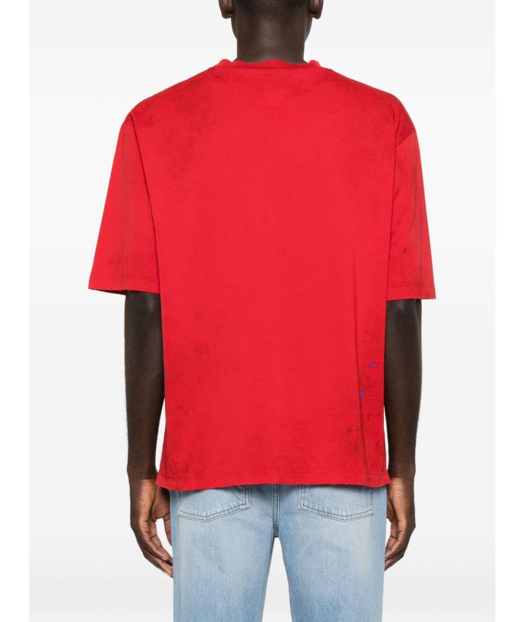DSQUARED2 Красная хлопковая футболка, фото 3