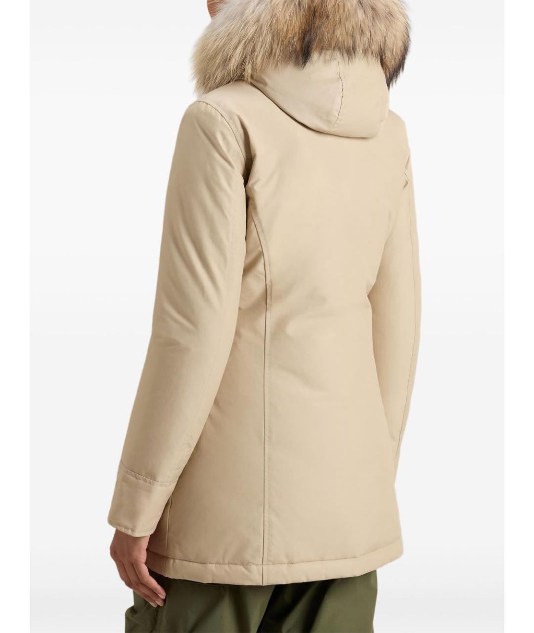 WOOLRICH Бежевая хлопко-эластановая парка, фото 5