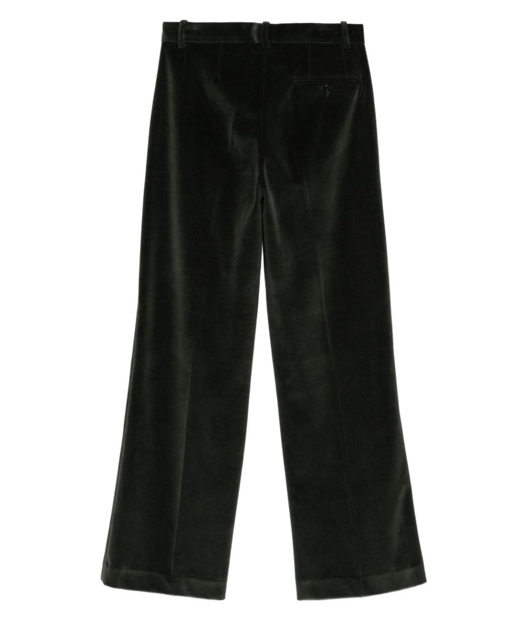 CIRCOLO 1901 Зеленые хлопковые прямые брюки, фото 3