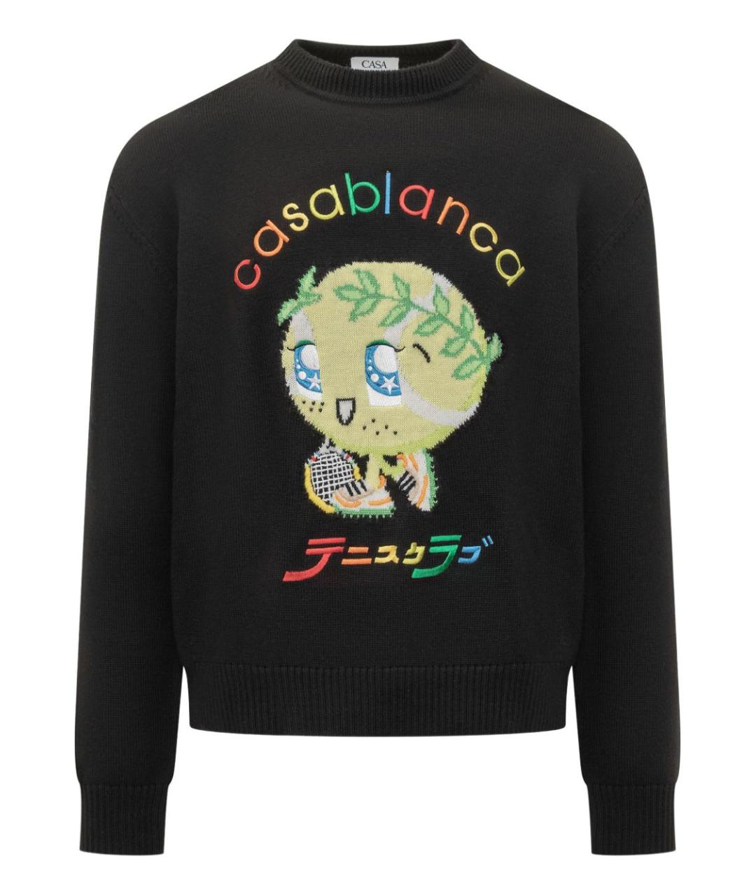 CASABLANCA Черный шерстяной джемпер / свитер, фото 1