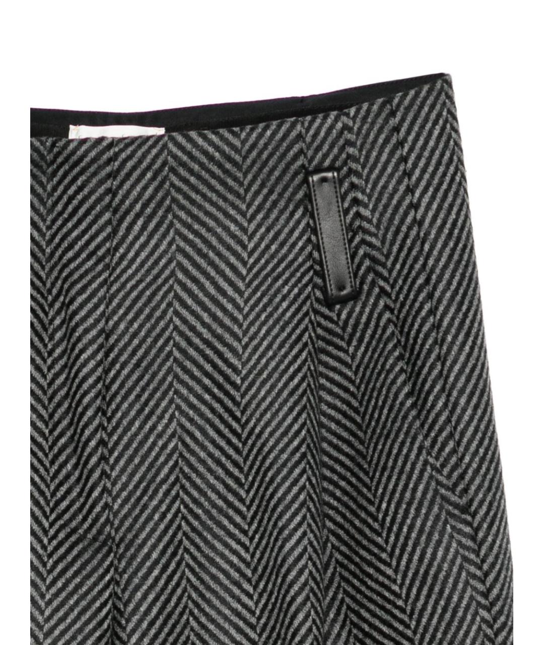 FORTE FORTE Серые шерстяные прямые брюки, фото 3