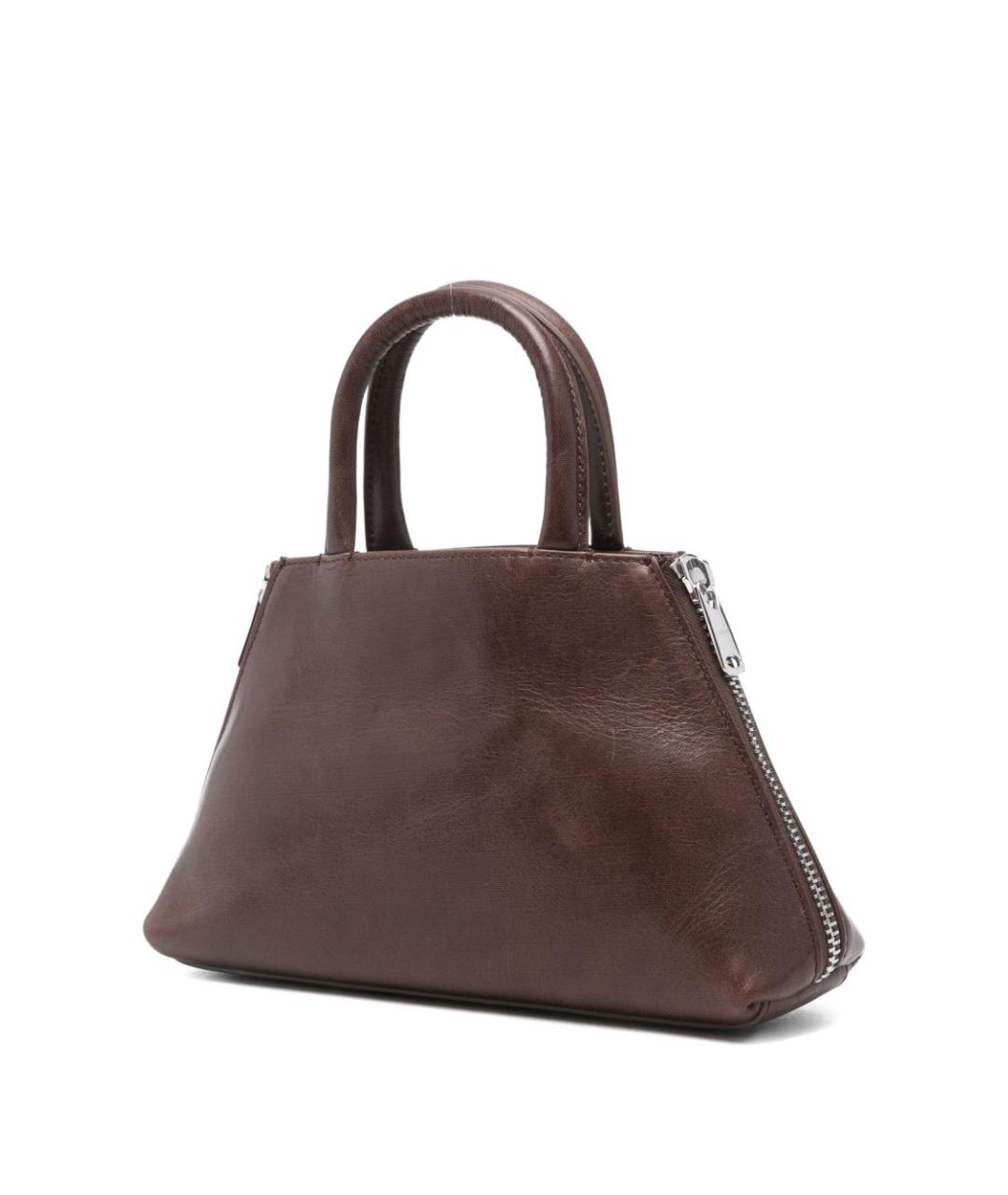 COPERNI Коричневая кожаная сумка с короткими ручками, фото 2