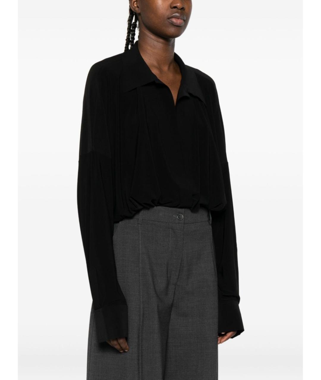 NORMA KAMALI Черное полиэстеровое боди, фото 2