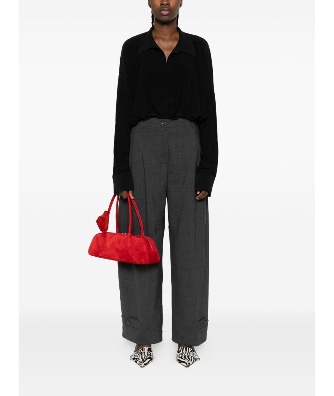 NORMA KAMALI Черное полиэстеровое боди, фото 4