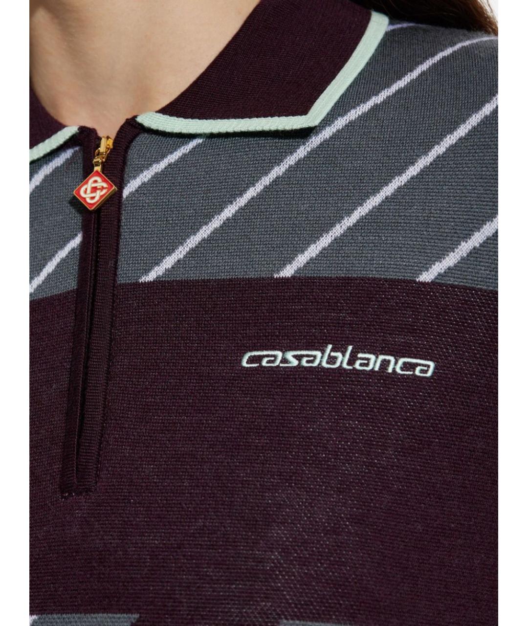 CASABLANCA Фиолетовый шерстяной джемпер / свитер, фото 2