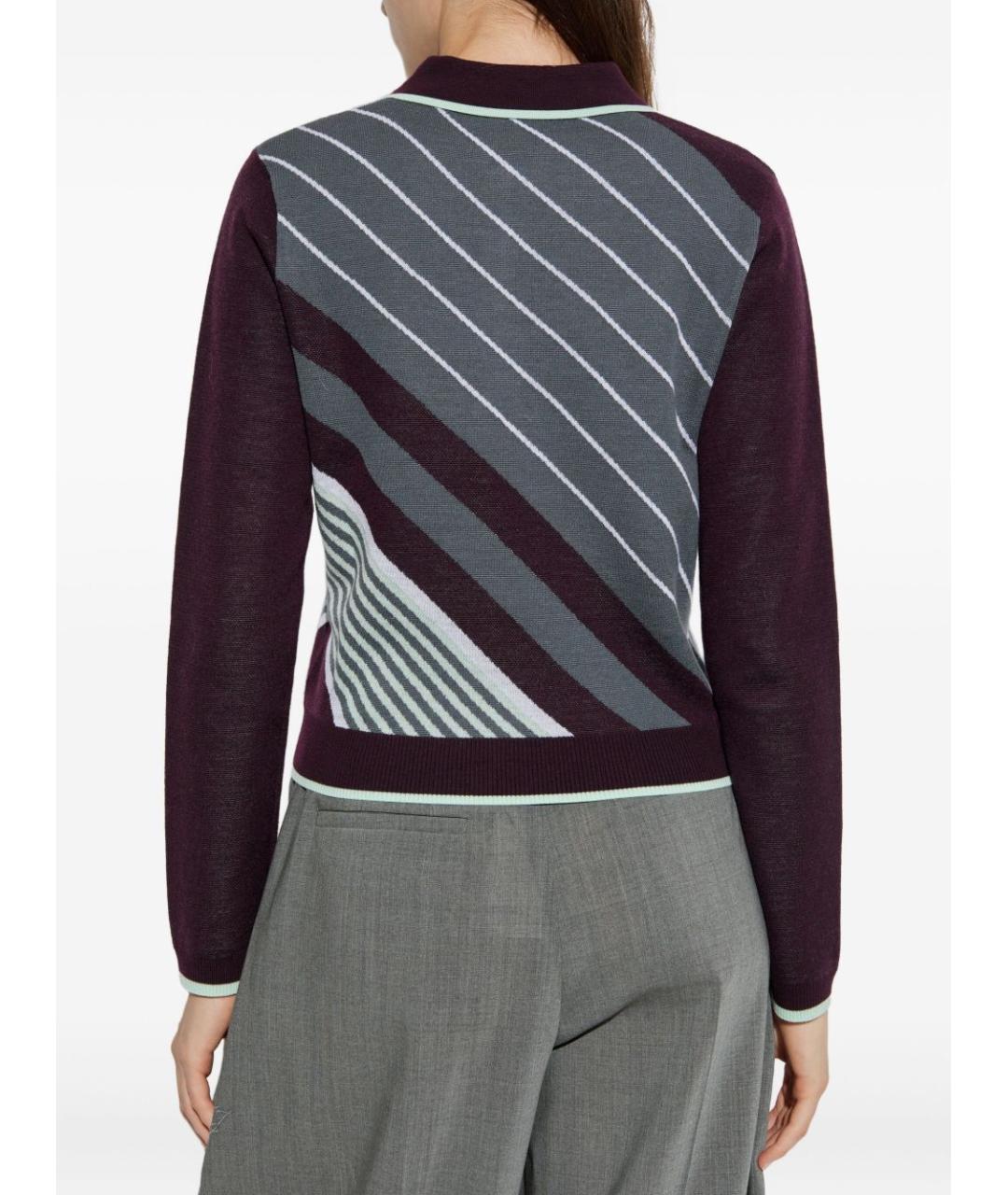 CASABLANCA Фиолетовый шерстяной джемпер / свитер, фото 5