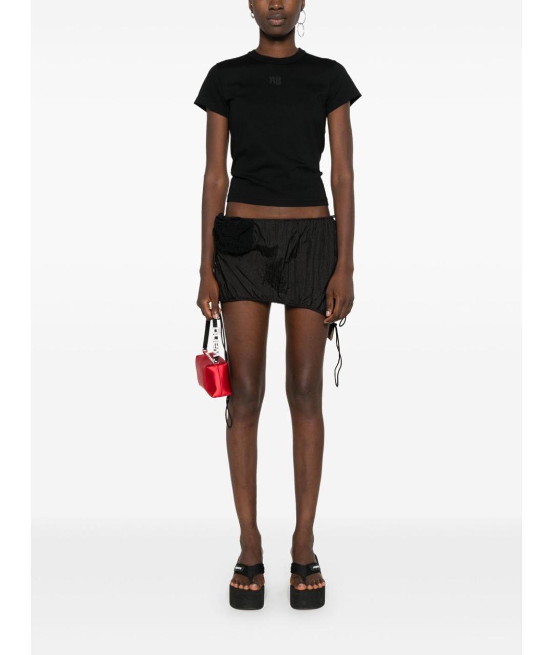 ALEXANDER WANG Черная хлопковая футболка, фото 5