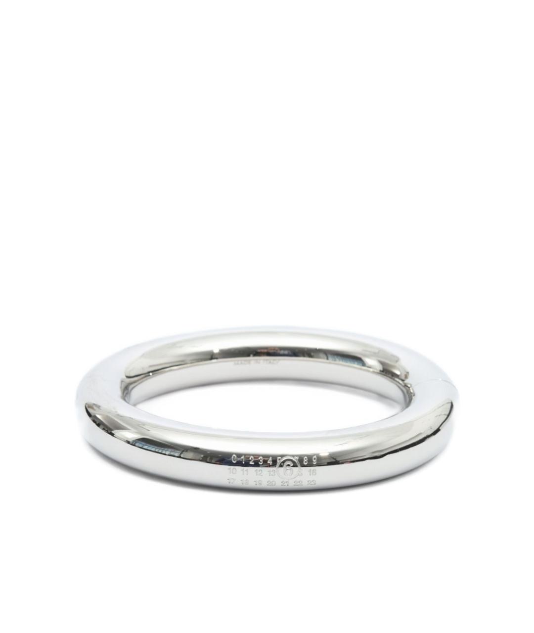 MM6 MAISON MARGIELA Серебрянный металлический браслет, фото 1