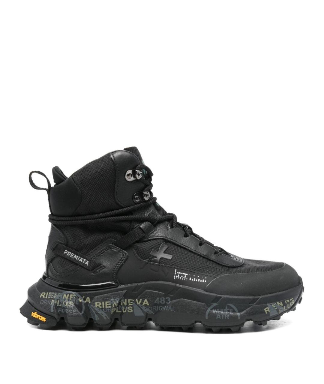 PREMIATA Черные кожаные кроссовки, фото 1