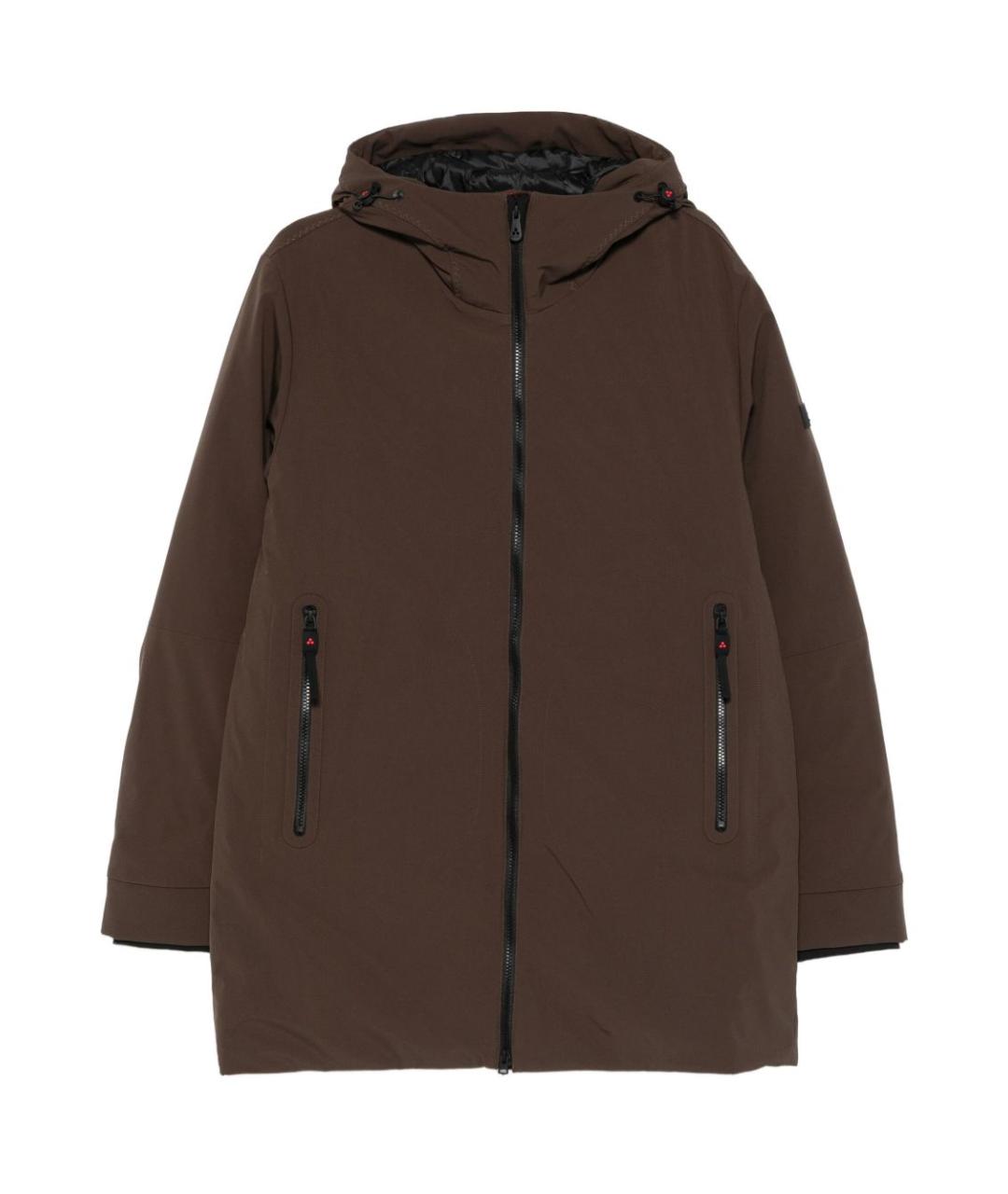 PEUTEREY Коричневая полиэстеровая парка, фото 1