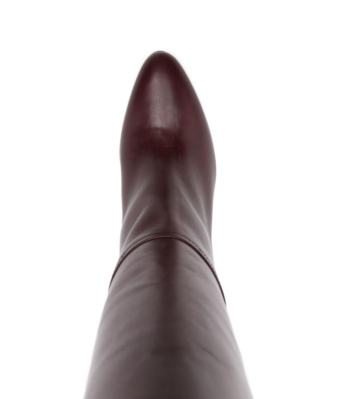 PARIS TEXAS Бордовые кожаные сапоги, фото 3