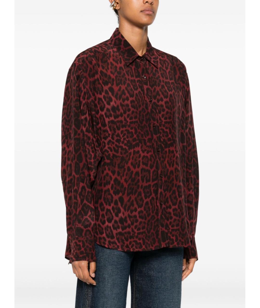 STELLA MCCARTNEY Бордовая шелковая рубашка, фото 3