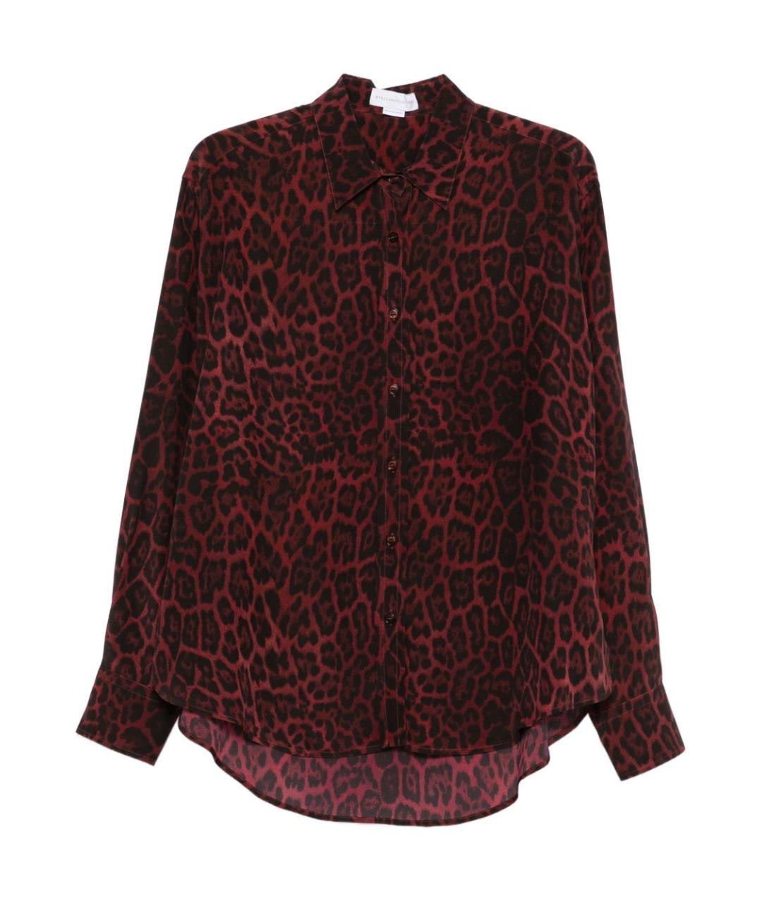 STELLA MCCARTNEY Бордовая шелковая рубашка, фото 1