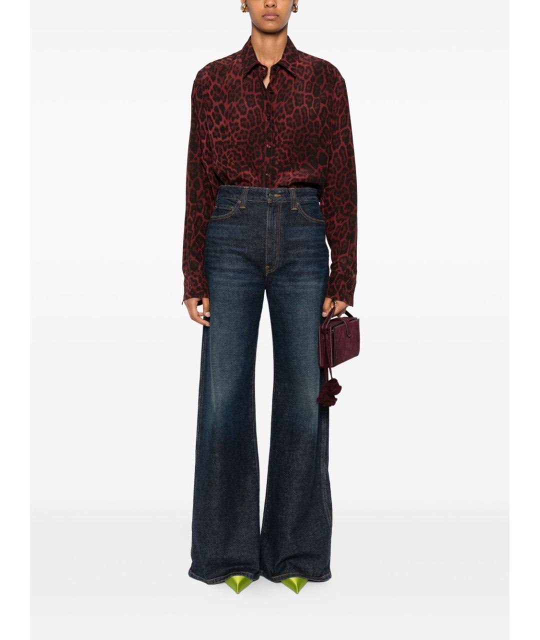 STELLA MCCARTNEY Бордовая шелковая рубашка, фото 4