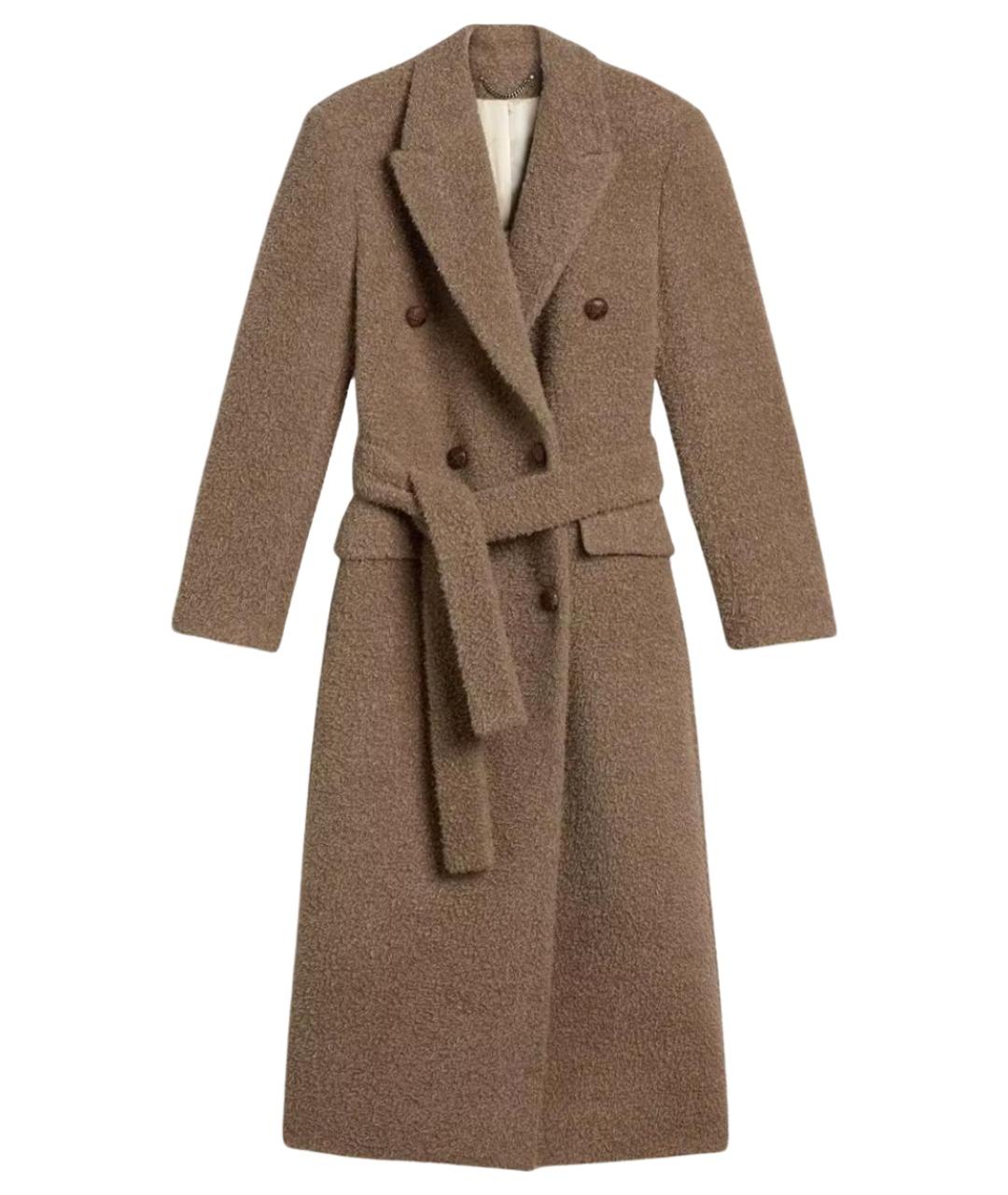 GOLDEN GOOSE DELUXE BRAND Бежевое шерстяное пальто, фото 1