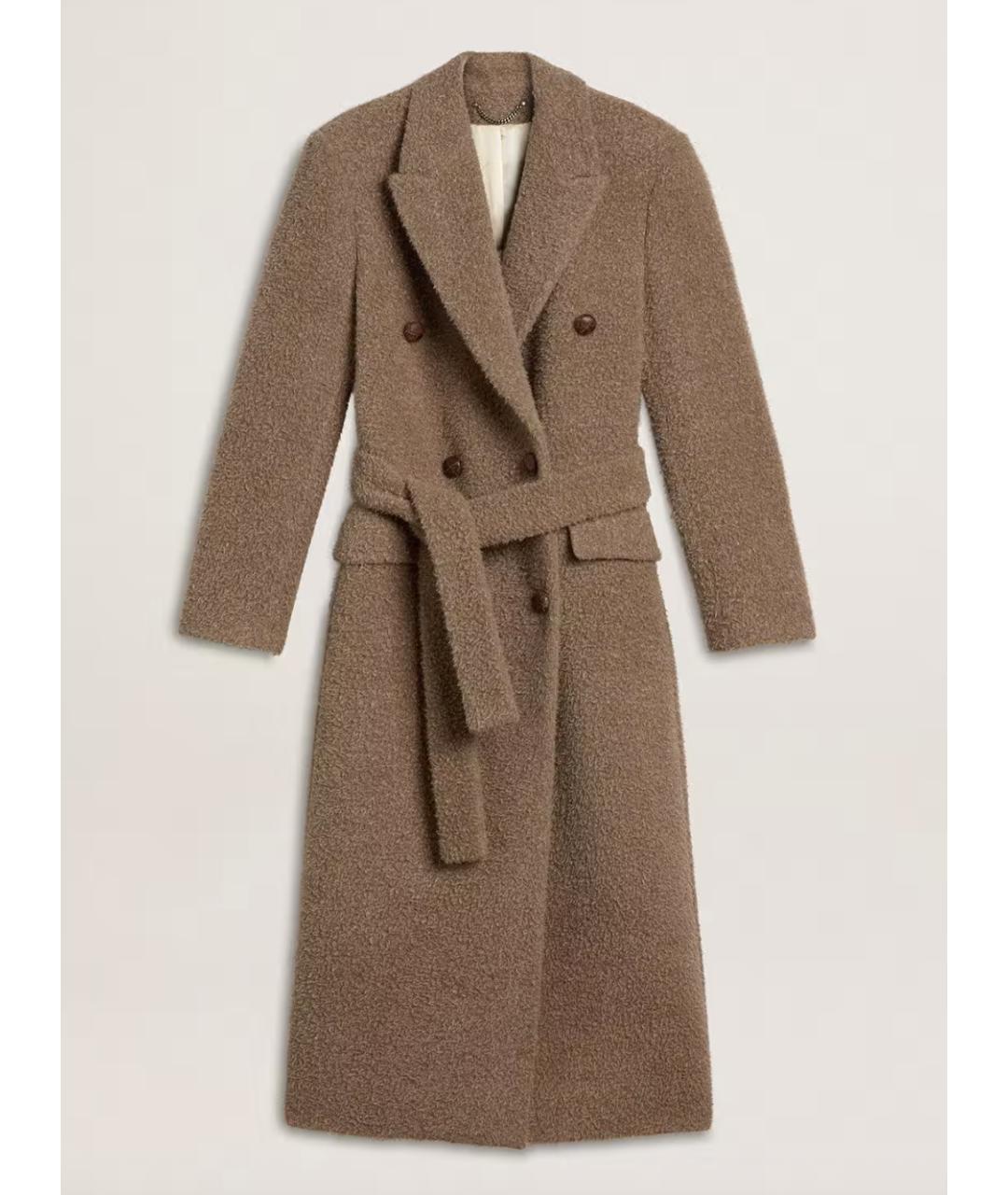 GOLDEN GOOSE DELUXE BRAND Бежевое шерстяное пальто, фото 6
