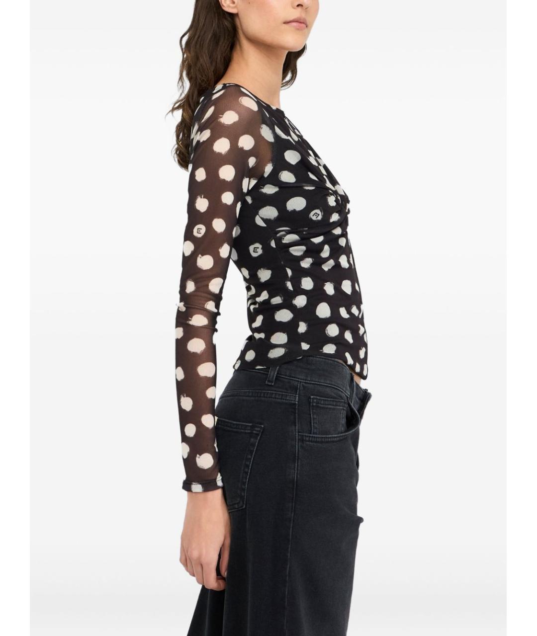 LIU JO Черная полиэстеровая блузы, фото 2