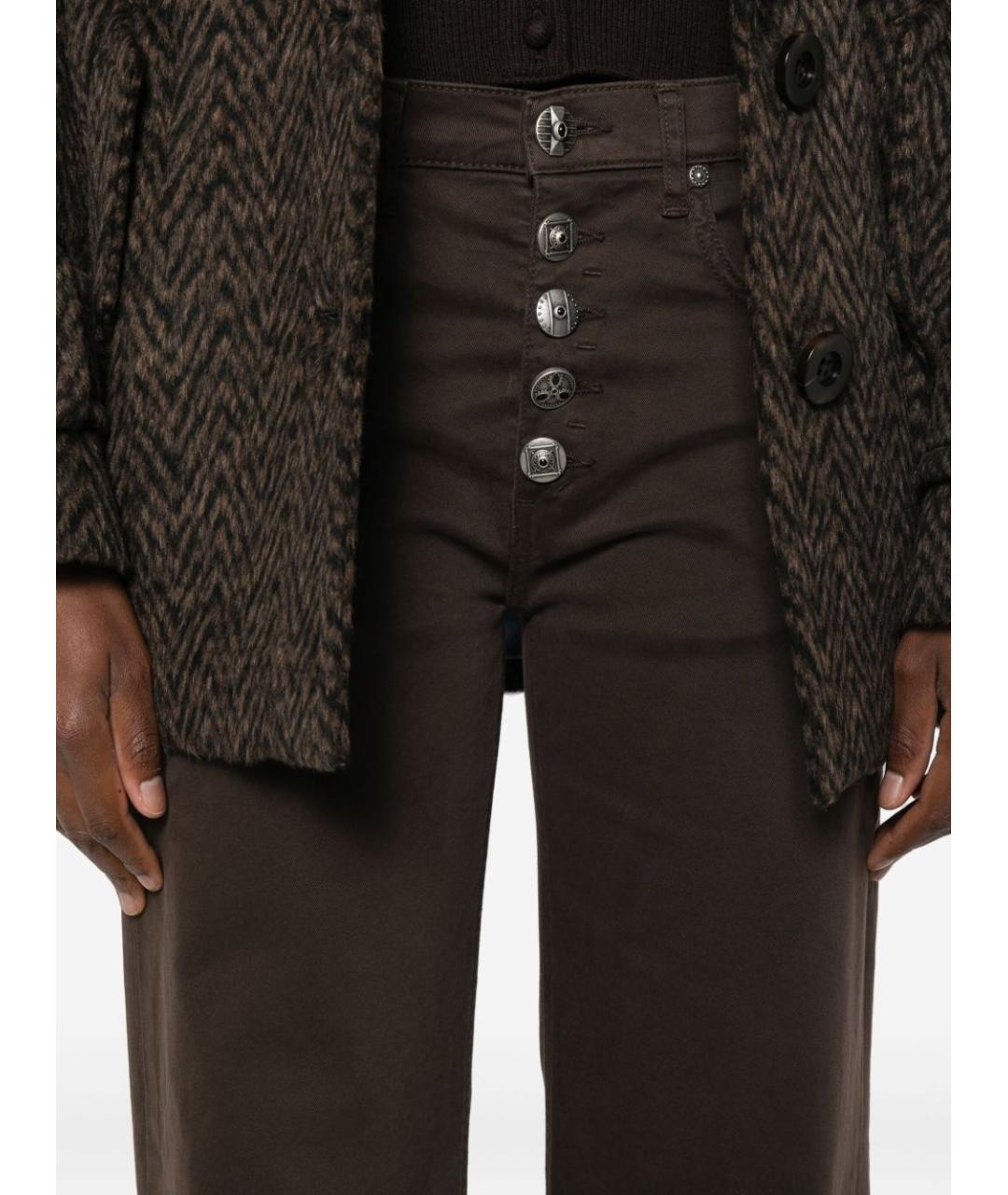 DONDUP Коричневые хлопковые прямые джинсы, фото 4