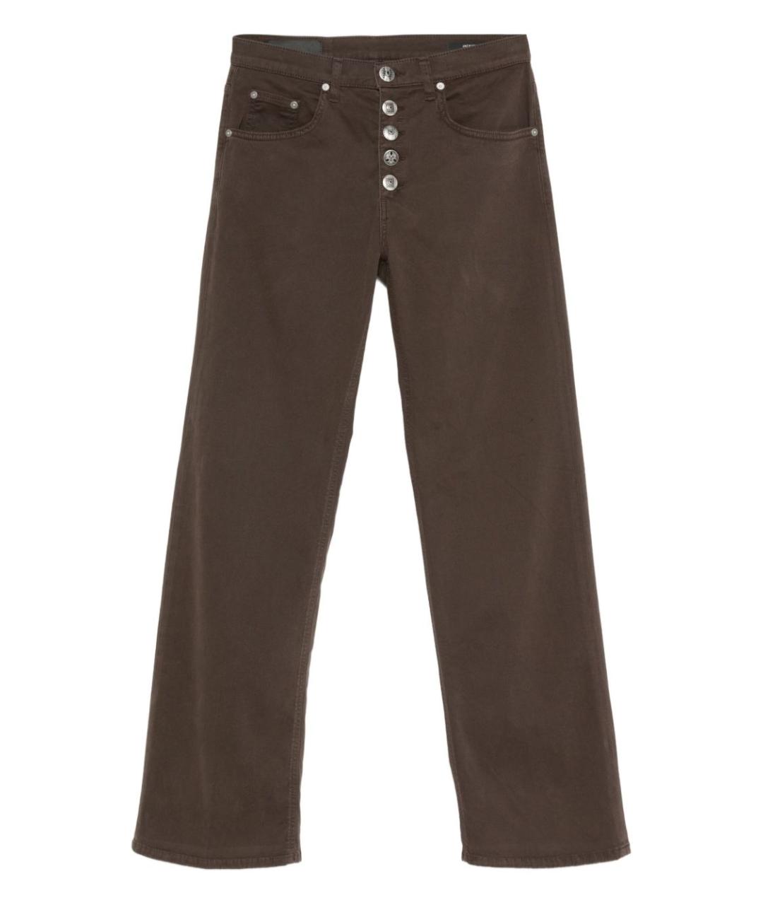 DONDUP Коричневые хлопковые прямые джинсы, фото 1