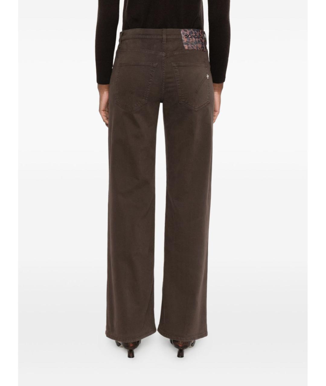DONDUP Коричневые хлопковые прямые джинсы, фото 5