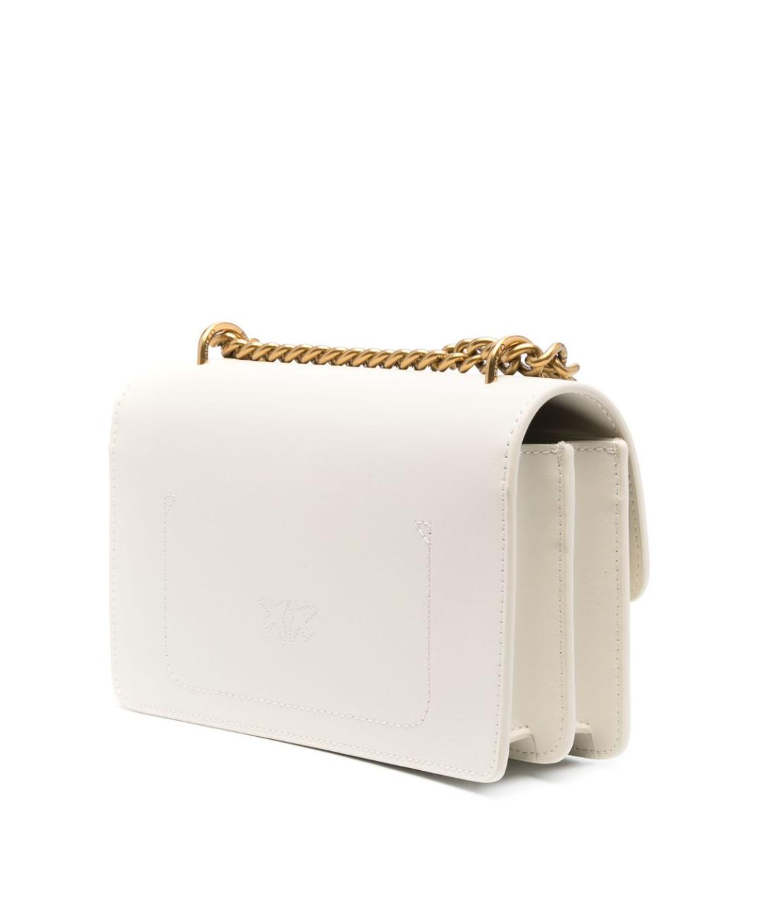PINKO Белая кожаная сумка через плечо, фото 4