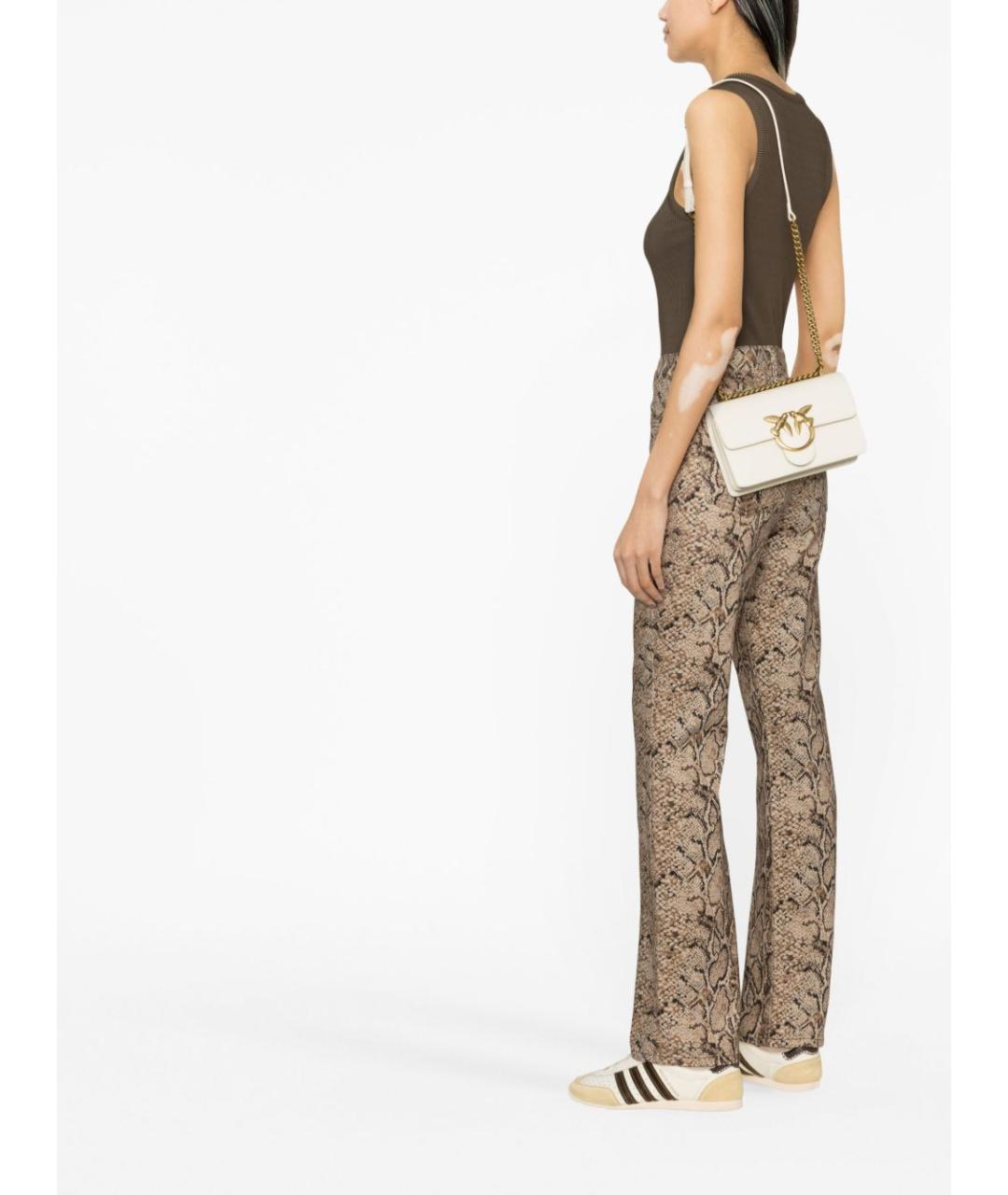 PINKO Белая кожаная сумка через плечо, фото 6