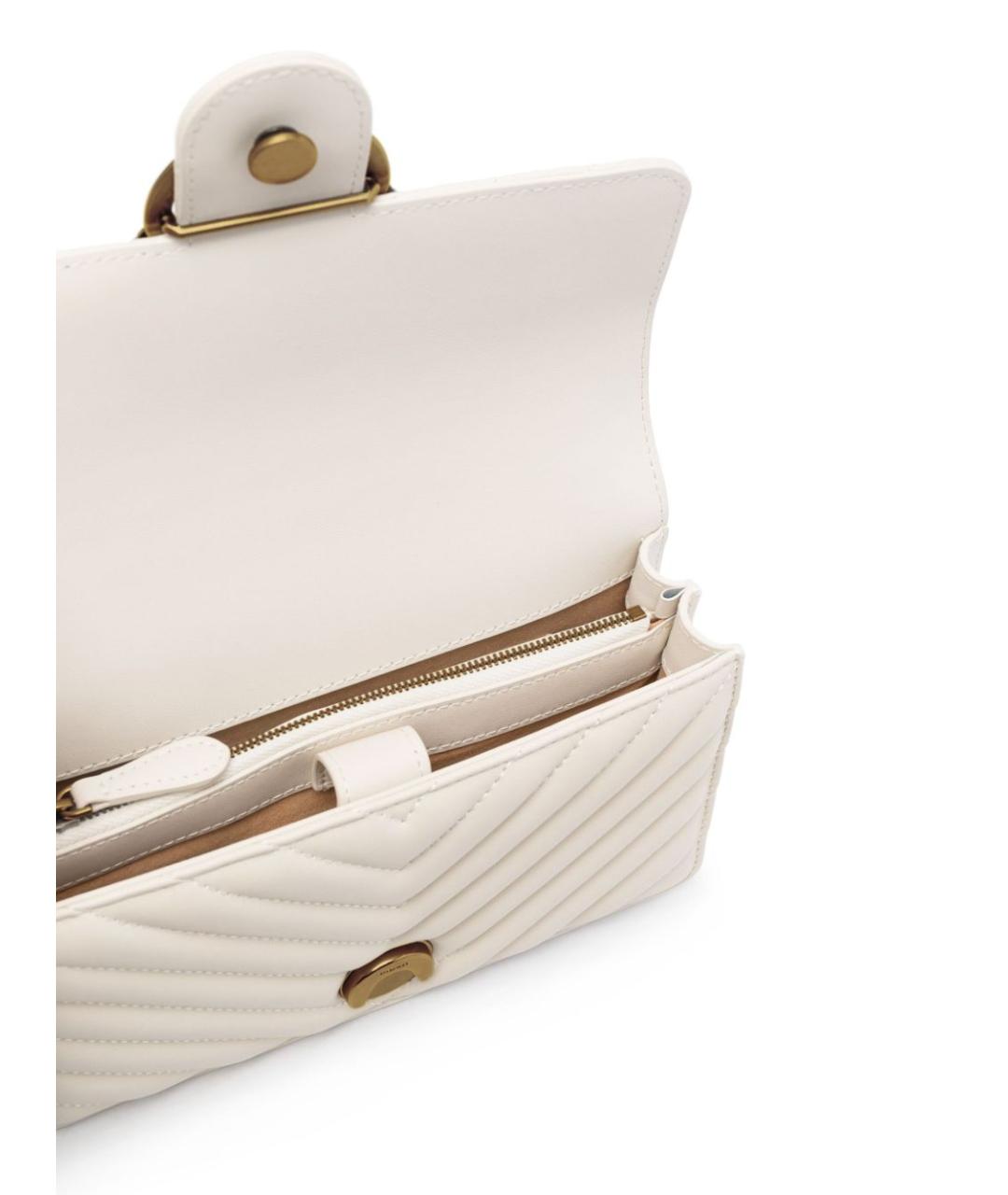 PINKO Белая кожаная сумка через плечо, фото 2