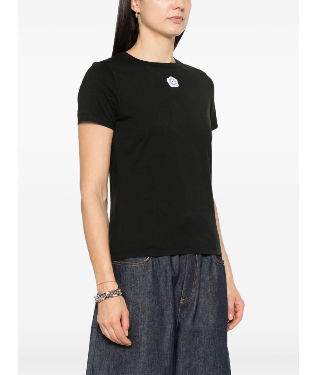 KENZO Черная хлопковая футболка, фото 3