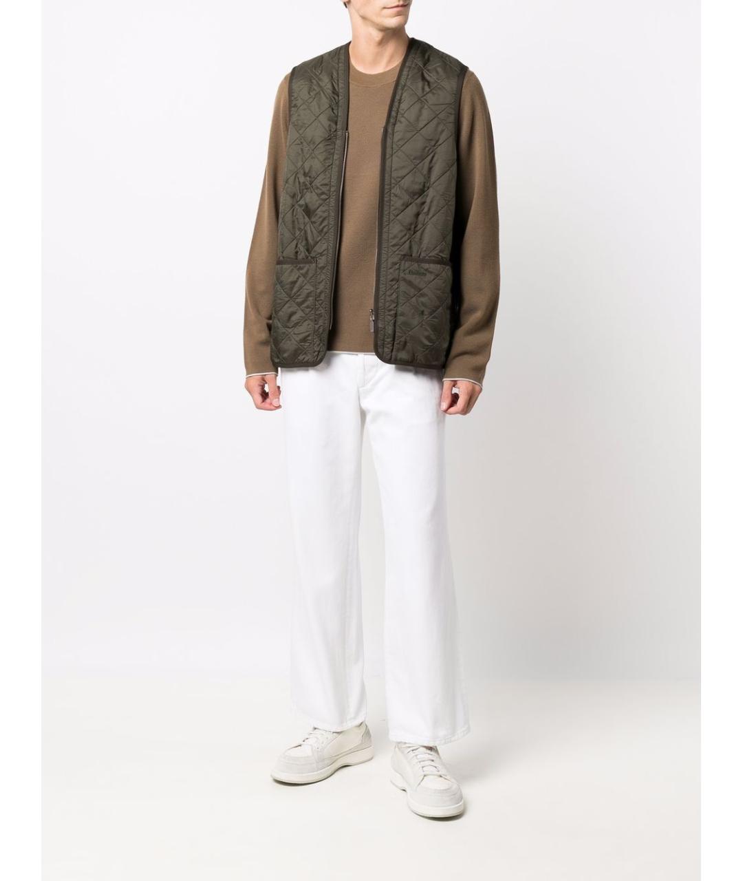 BARBOUR Зеленый полиамидовый жилет, фото 4