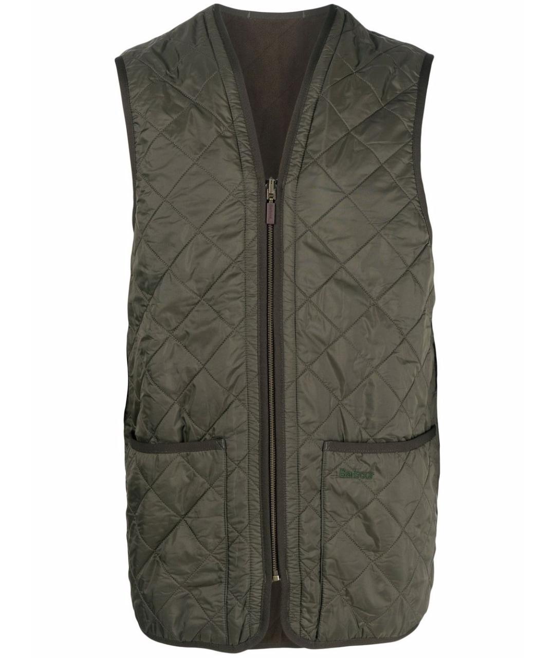 BARBOUR Зеленый полиамидовый жилет, фото 1