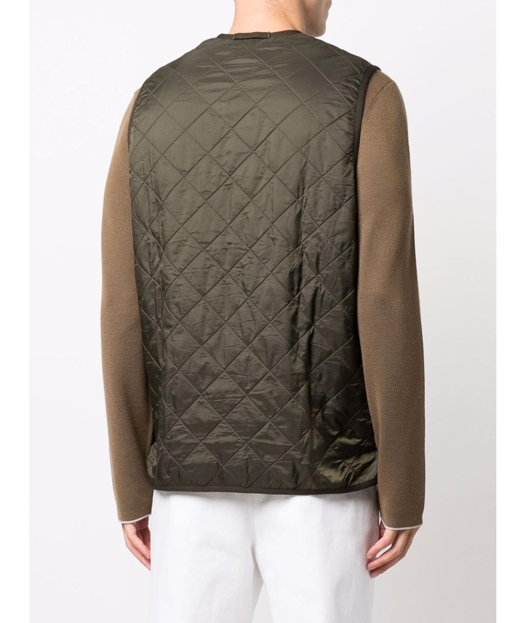 BARBOUR Зеленый полиамидовый жилет, фото 2