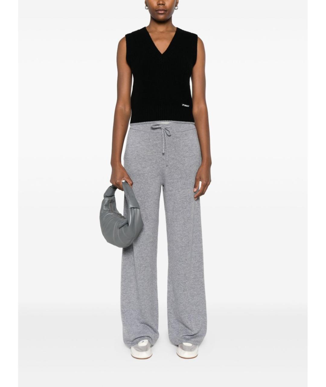 PINKO Черная шерстяная жилетка, фото 3