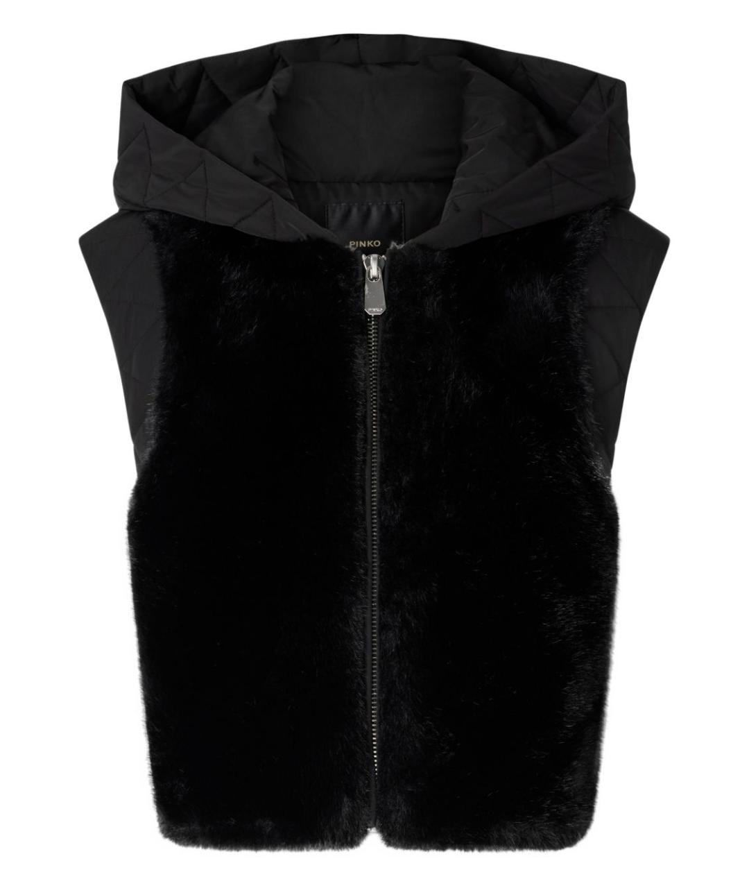 PINKO Черный полиэстеровый жилет, фото 1