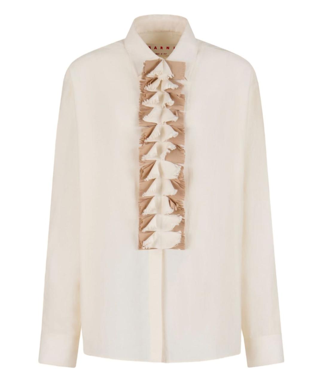 MARNI Бежевая хлопковая рубашка, фото 1
