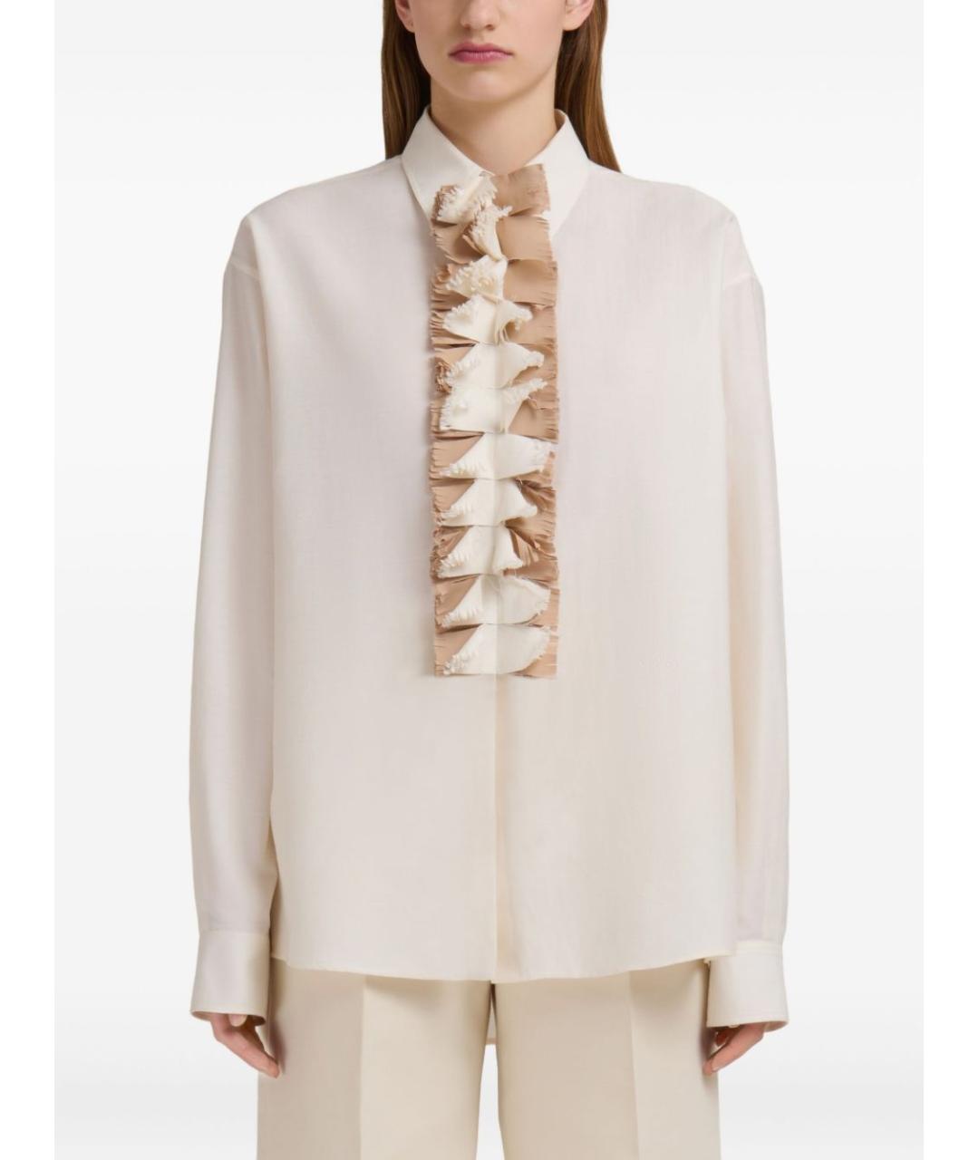 MARNI Бежевая хлопковая рубашка, фото 5