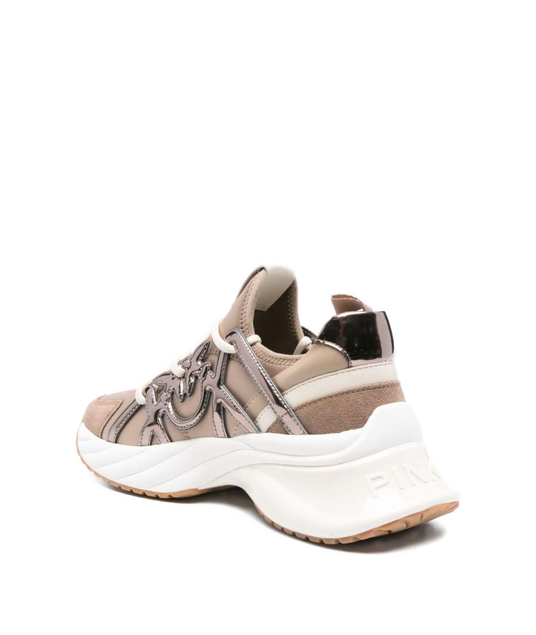 PINKO Бежевые текстильные кроссовки, фото 3