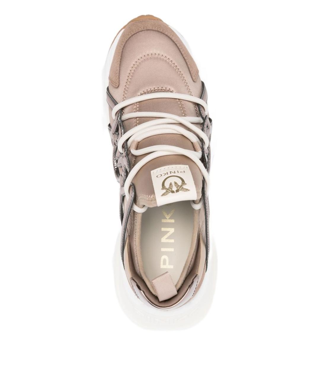 PINKO Бежевые текстильные кроссовки, фото 2