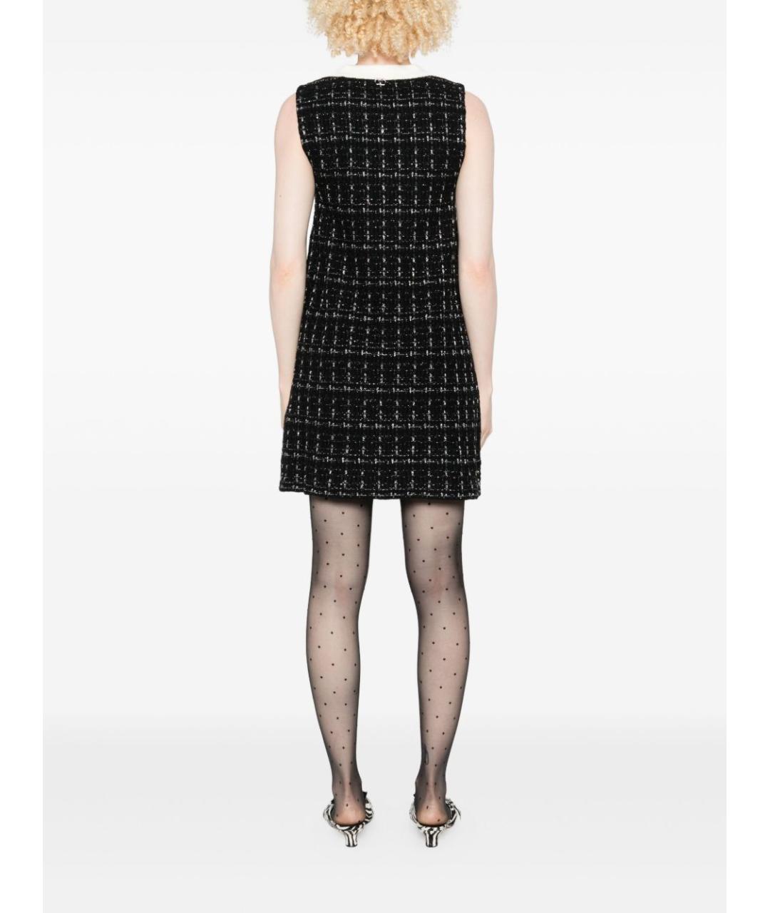 LIU JO Черное твидовое повседневное платье, фото 3