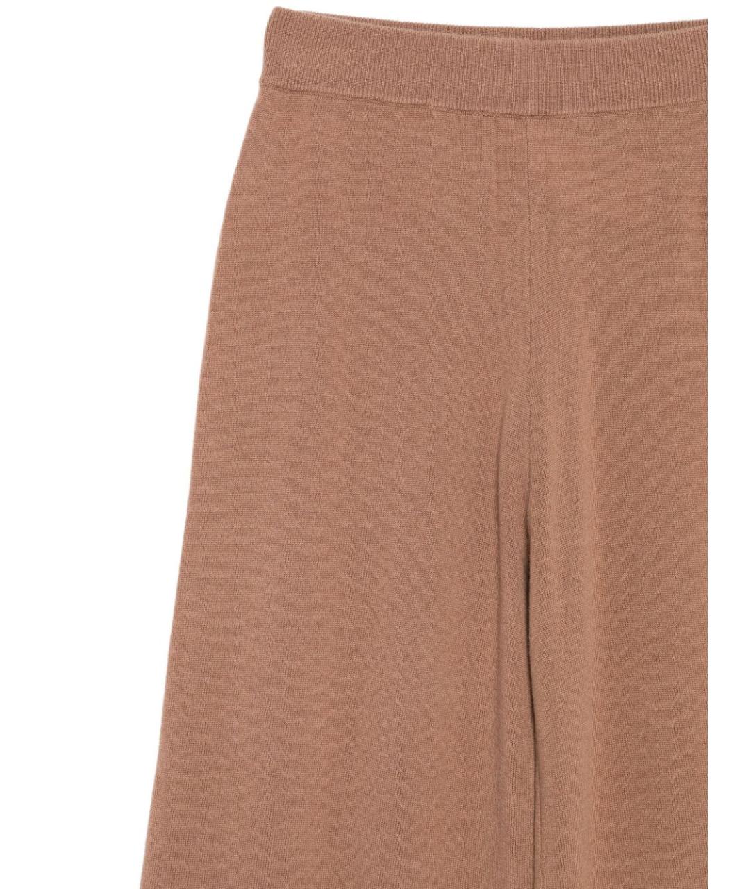 LIU JO Коричневые шерстяные прямые брюки, фото 3